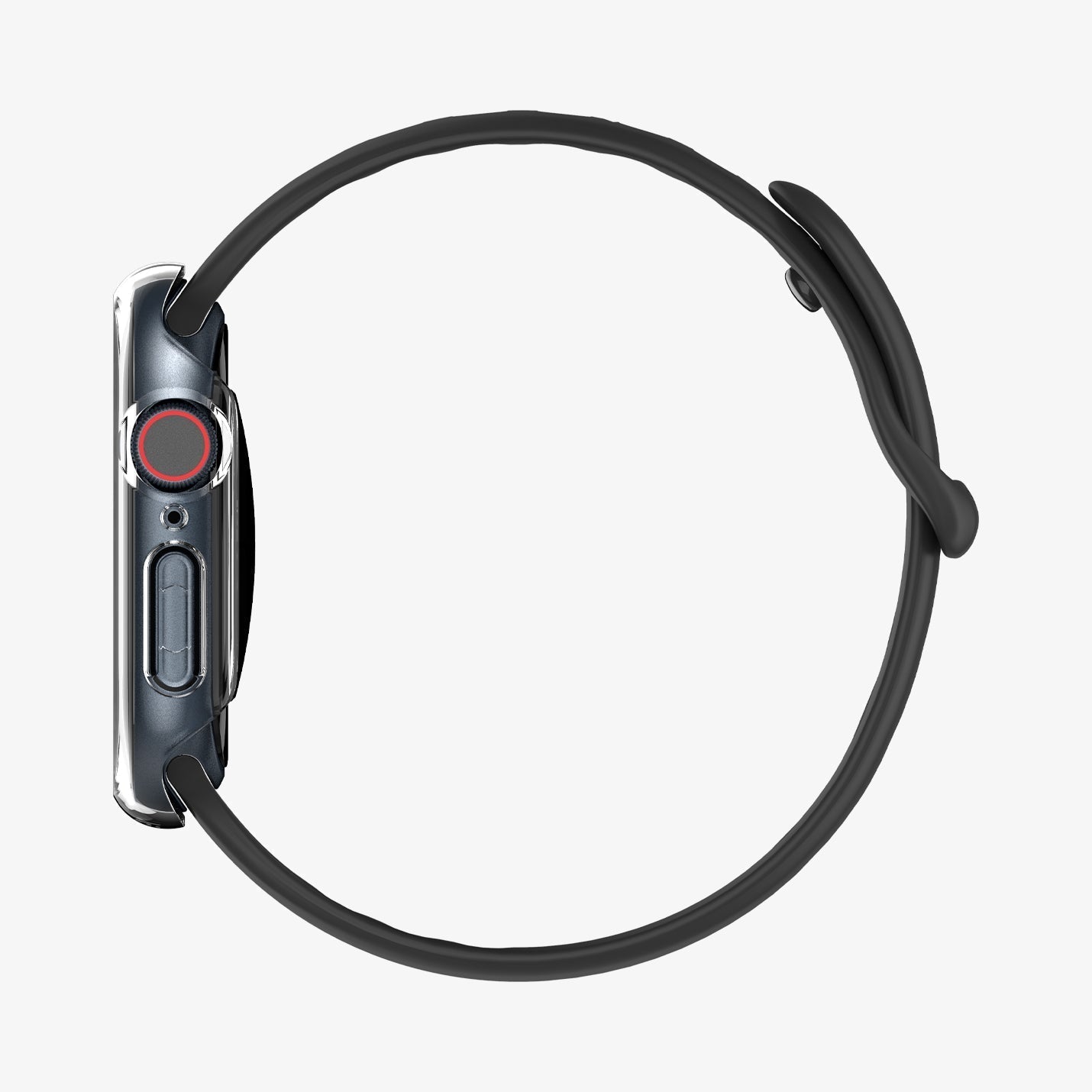ACS08589 - Apple Watch Series 11 / 10 (42mm) Case Thin Fit in Crystal Clear showing the side