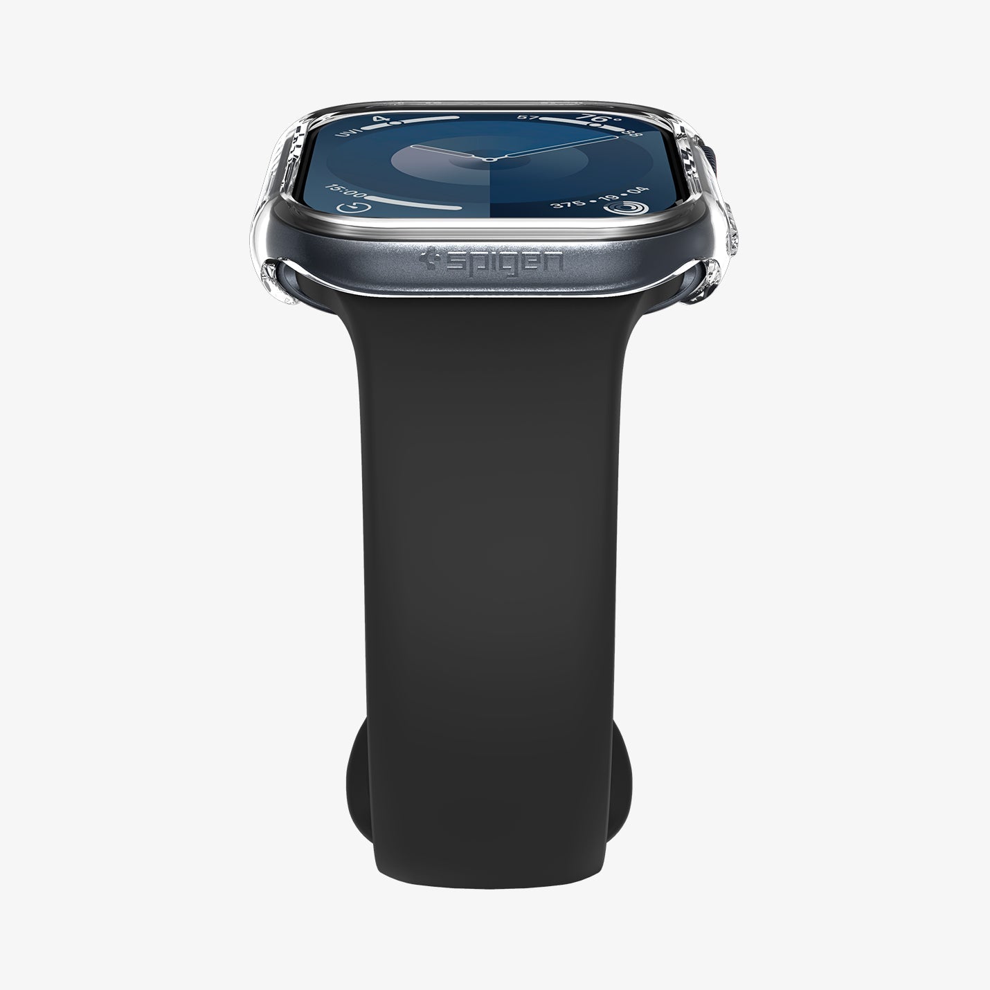 ACS08589 - Apple Watch Series 11 / 10 (42mm) Case Thin Fit in Crystal Clear showing the partial front and side