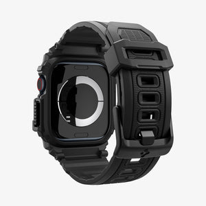 ACS08604 - Apple Watch Series 11 / 10 (46mm) Case Rugged Armor Pro in Matte Black showing the back of watch face, partial sides, inner and bottom