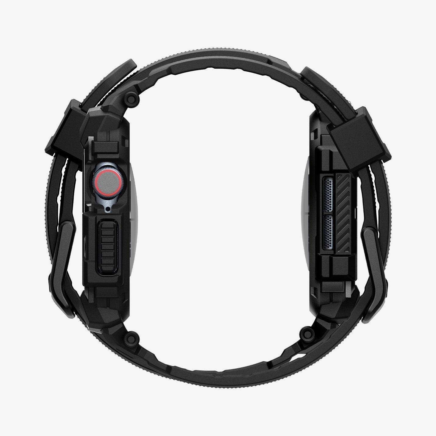ACS08604 - Apple Watch Series 11 / 10 (46mm) Case Rugged Armor Pro in Matte Black showing the side