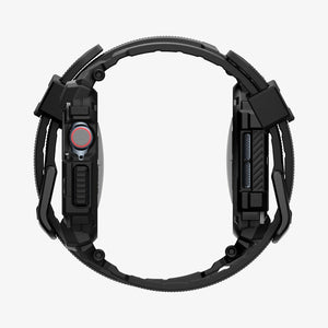 ACS08604 - Apple Watch Series 11 / 10 (46mm) Case Rugged Armor Pro in Matte Black showing the side