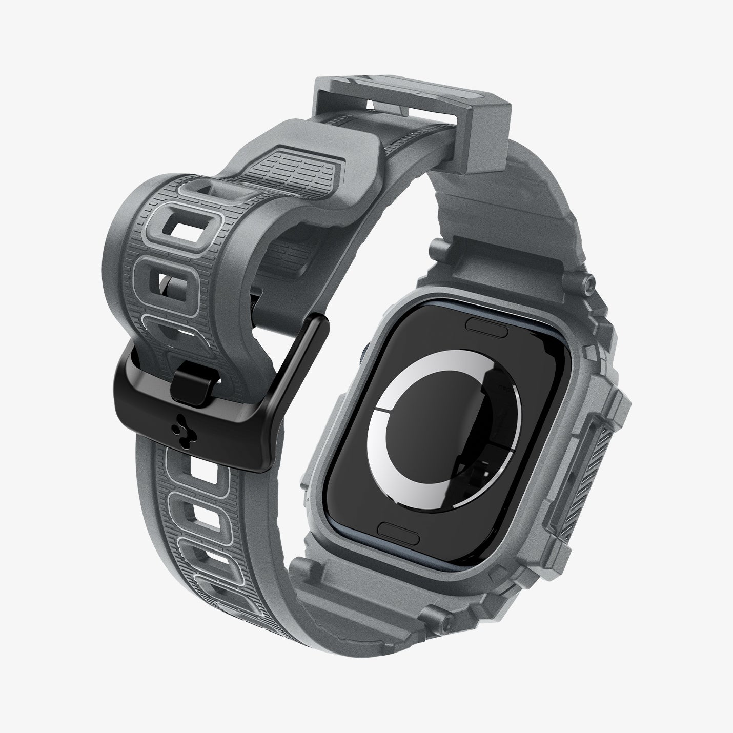 ACS08605 - Apple Watch Series 11 / 10 (46mm) Case Rugged Armor Pro in Dark Gray showing the back of watch face, partial sides and bottom