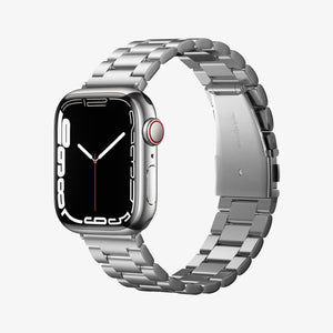 062MP25403 - Apple Watch Series (Apple Watch (49mm)/Apple Watch (45mm)/Apple Watch (42mm)) Watch Band Modern Fit in black showing the front