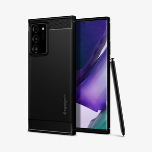Spigen Galaxy Note 20 Ultra Case – Rugged Armor – Matte Black – detail image 1