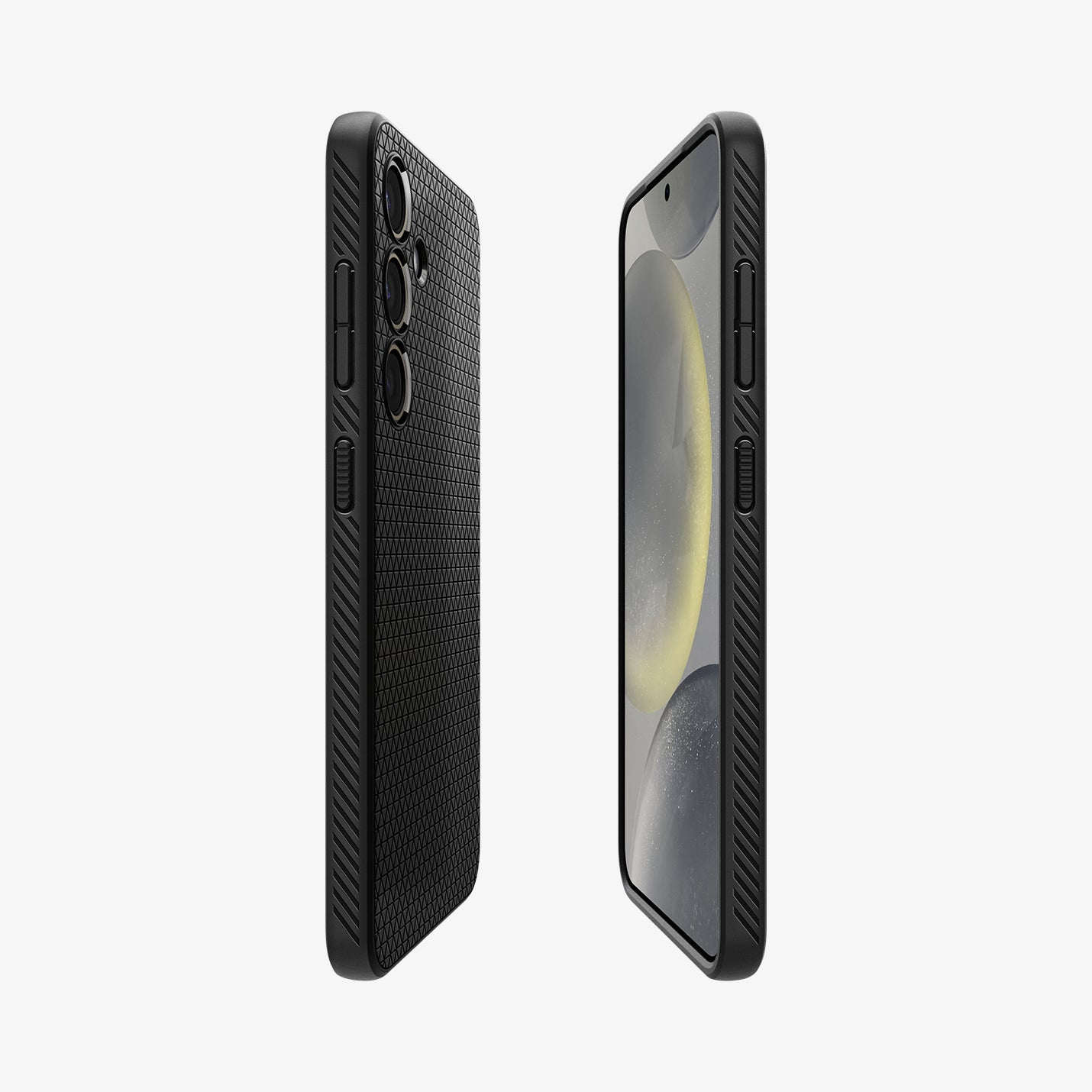 ACS07287 - Galaxy S24 Ultra Case Liquid Air in Matte Black showing the back