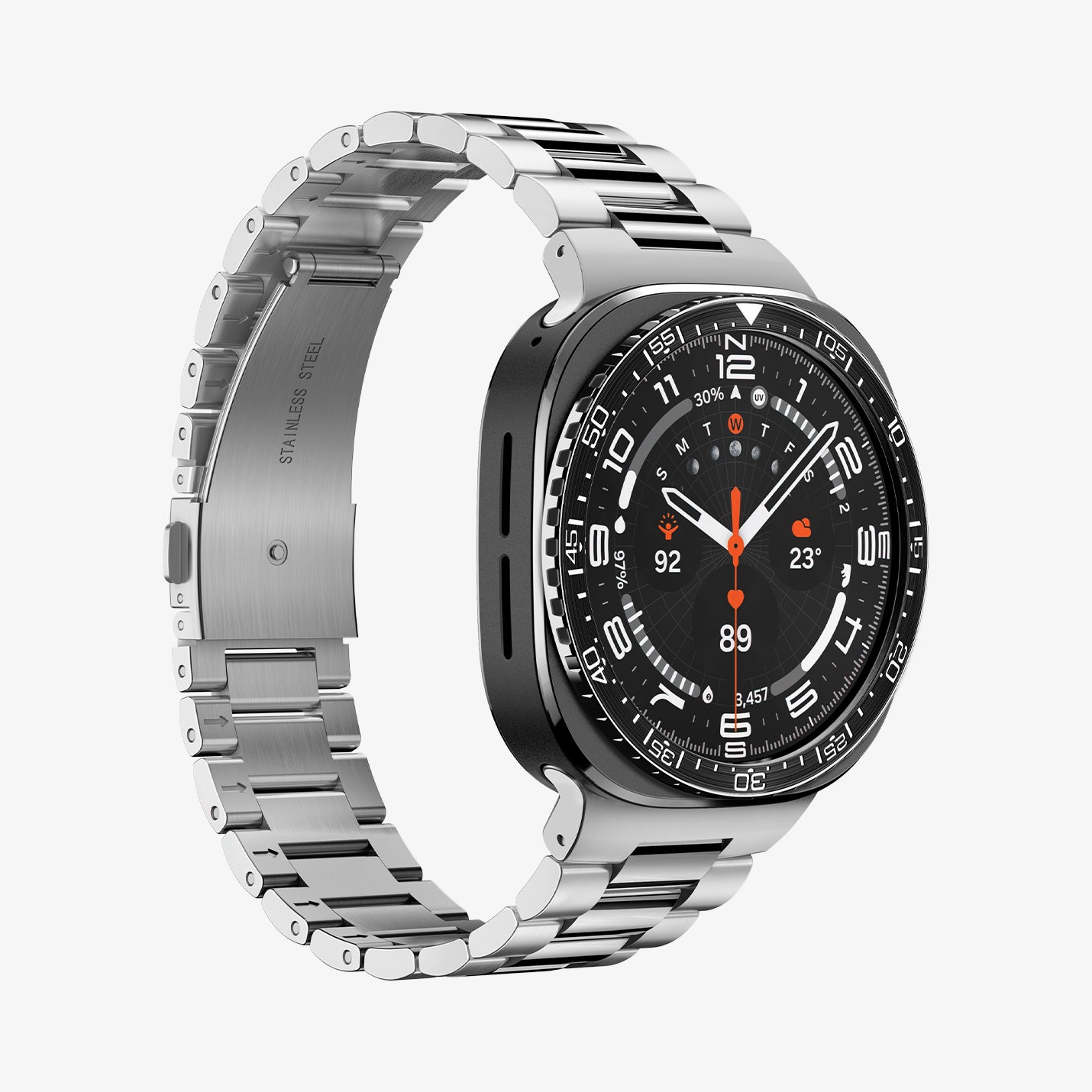 Spigen Galaxy Watch Ultra 2 47mm Bezel Ring - Bezel Tune - Black - white background detail image 4