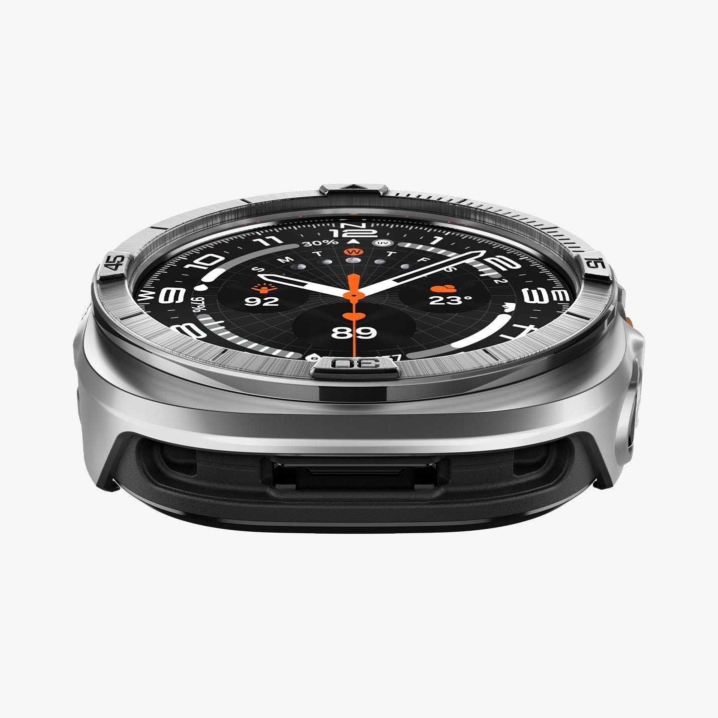 Spigen Galaxy Watch Ultra 2 47mm Bezel Case - Bezel Tune Pro - Silver - white background detail image 1