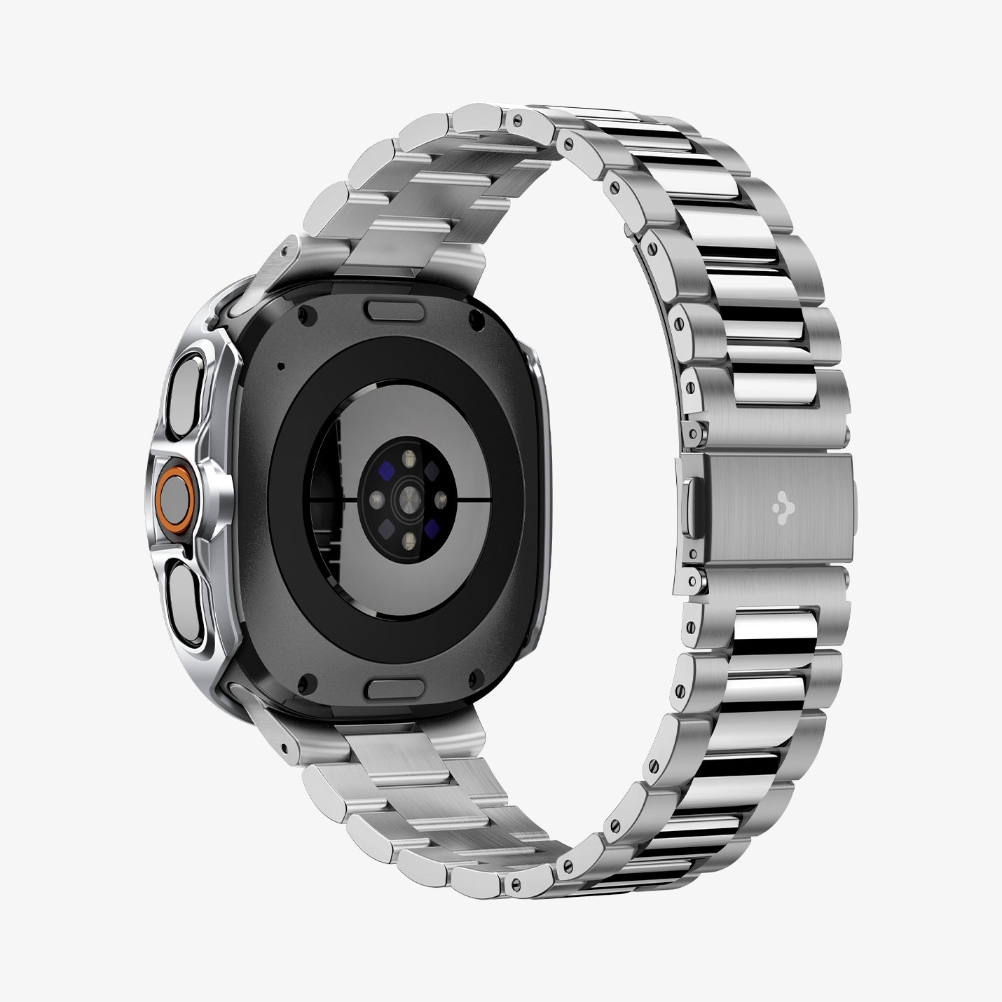 Spigen Galaxy Watch Ultra 2 47mm Bezel Case - Bezel Tune Pro - Silver - white background detail image 4