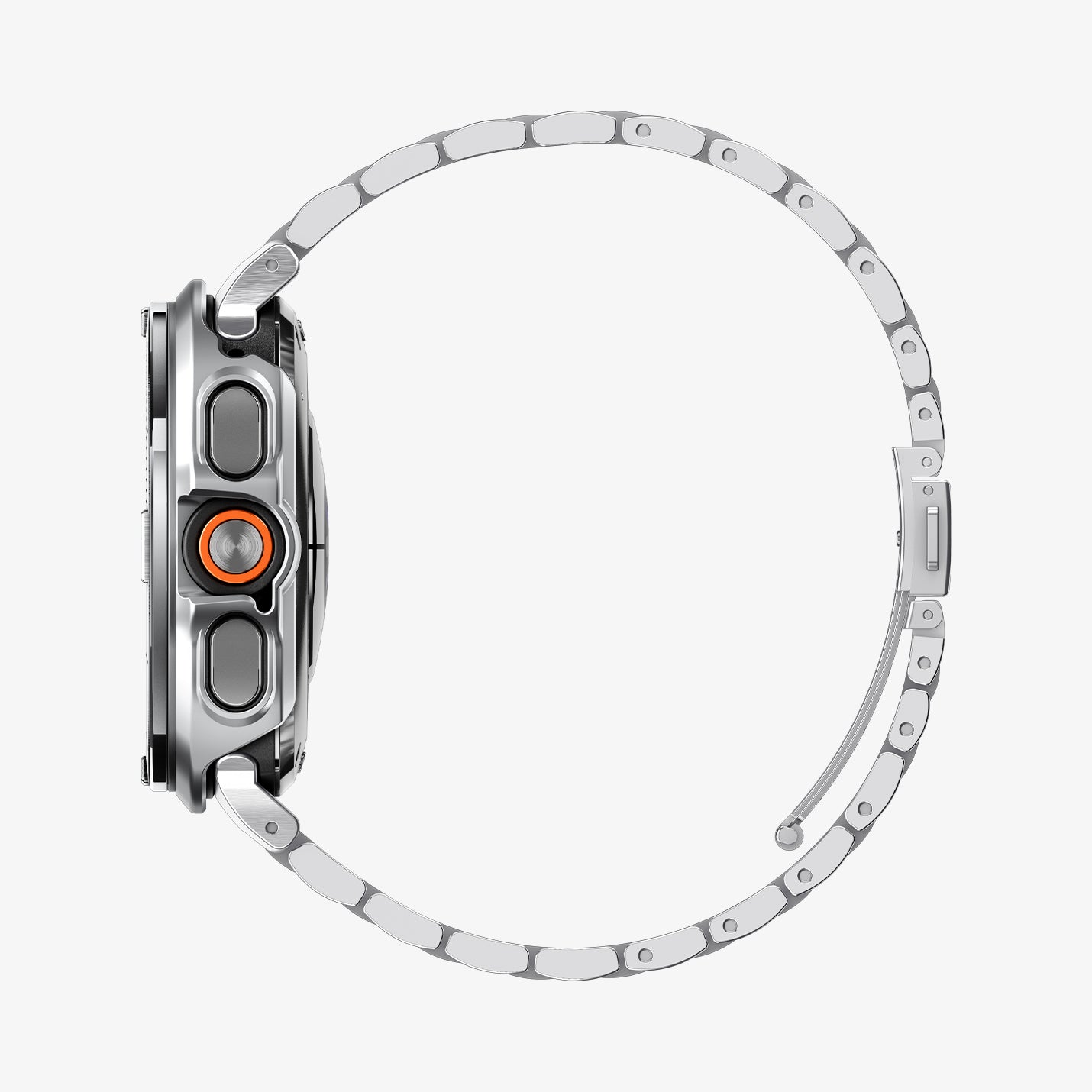 Spigen Galaxy Watch Ultra 2 47mm Bezel Case - Bezel Tune Pro - Silver - white background detail image 5