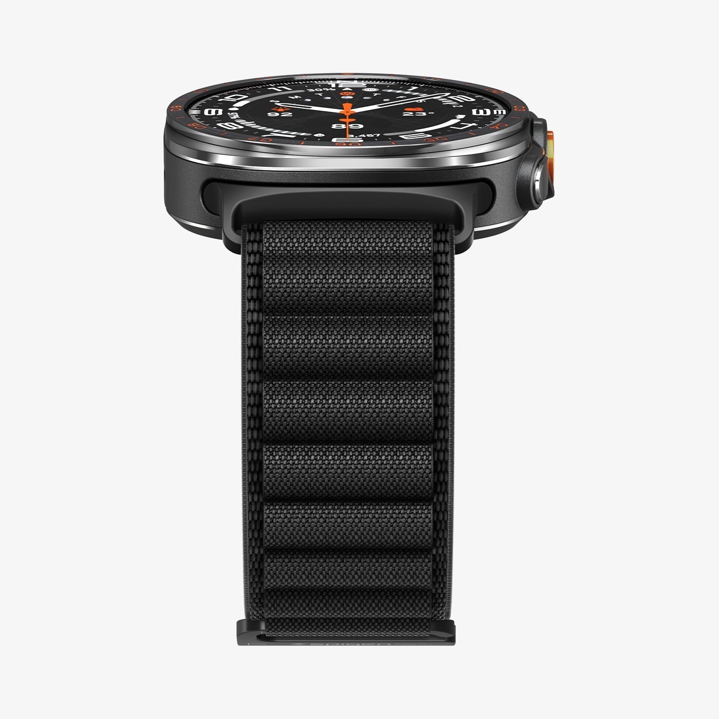 Spigen Galaxy Watch Ultra 2 & Ultra 47mm Band - WBF1 - Black - white background detail image 5
