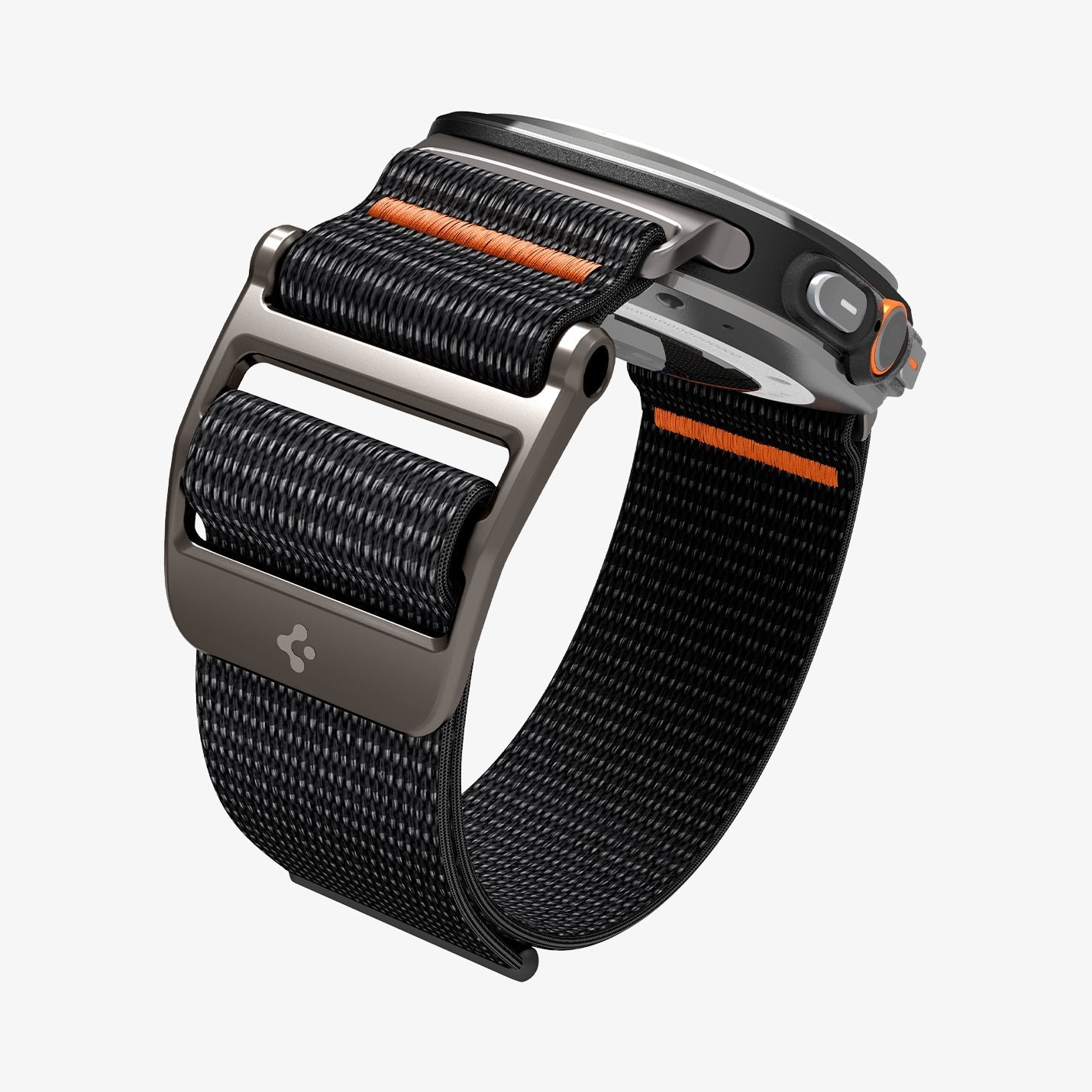 Spigen Galaxy Watch Ultra 2 & Ultra 47mm Band - DuraPro Flex - Black - white background detail image 5