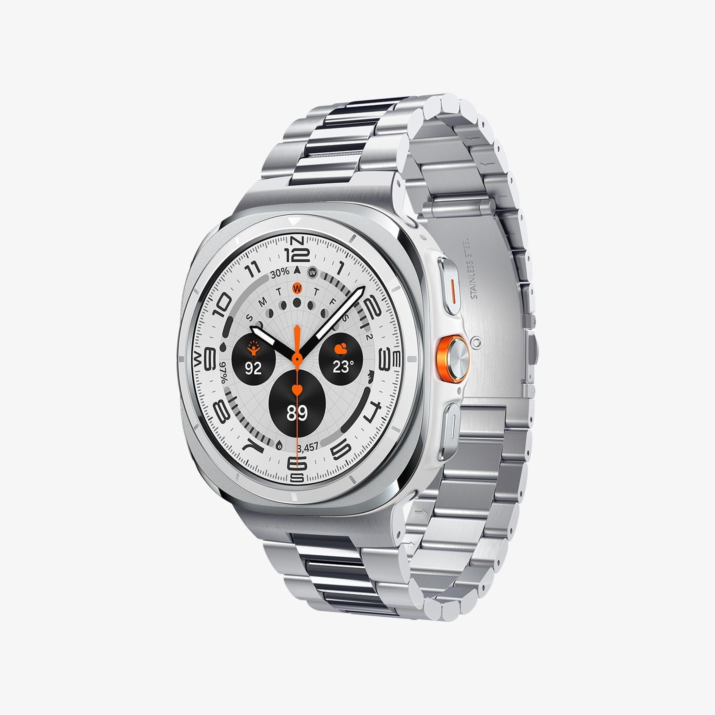 Spigen Galaxy Watch Ultra 2 & Ultra 47mm Band - Modern Fit 316L - Silver - image 2
