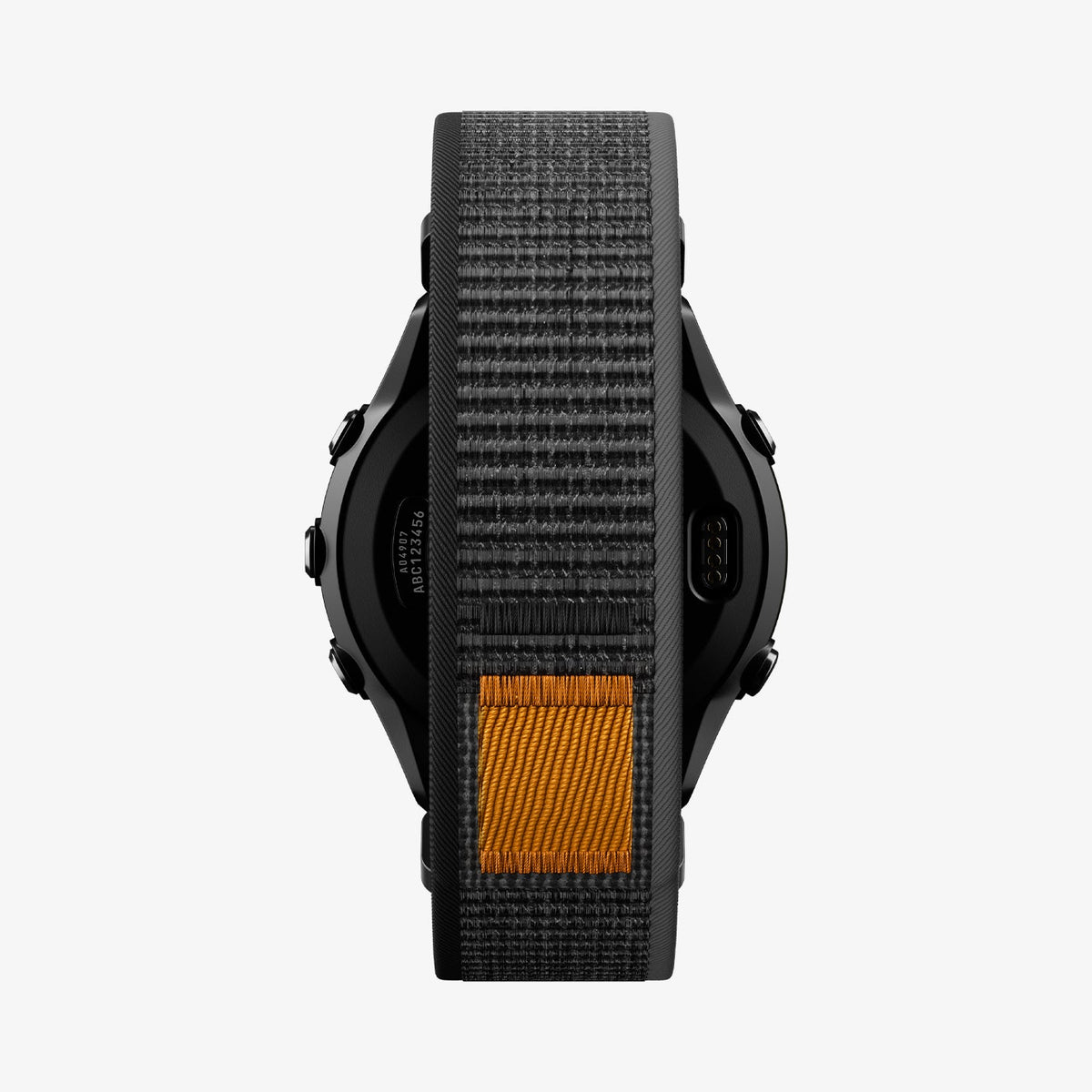 Spigen Garmin 22mm QuickFit Watch Band – Athlex Air — Active Black Orange, fit, construction or use view 6