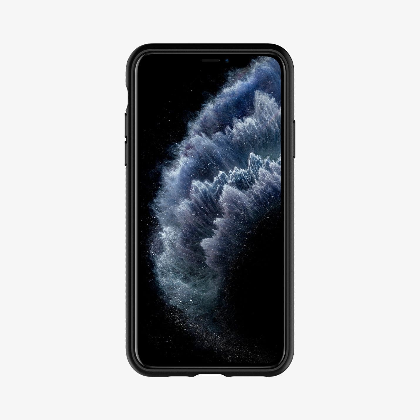 075CS27134 - iPhone 11 Pro Max Case Liquid Air in matte black showing the back