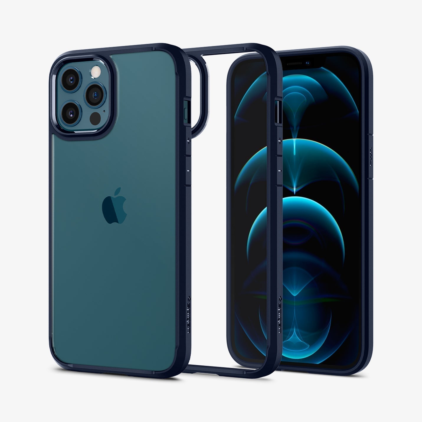ACS01618 - iPhone 12 Pro Max Case Ultra Hybrid in crystal clear showing the back