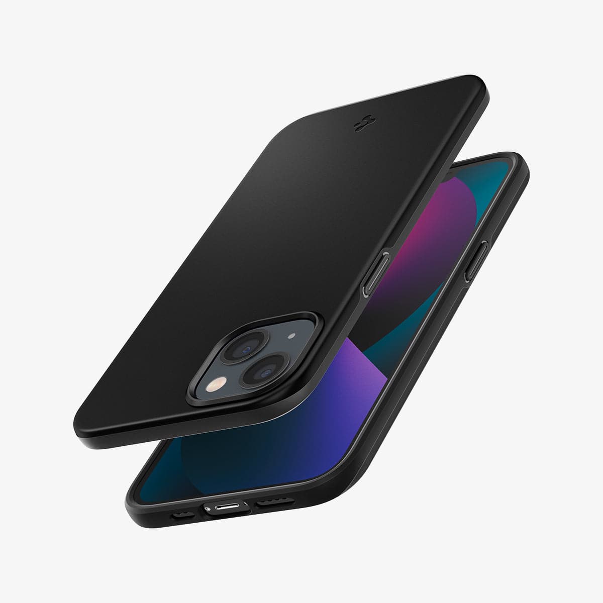 ACS03674 - iPhone 13 Pro Max Case Thin Fit in black showing the back