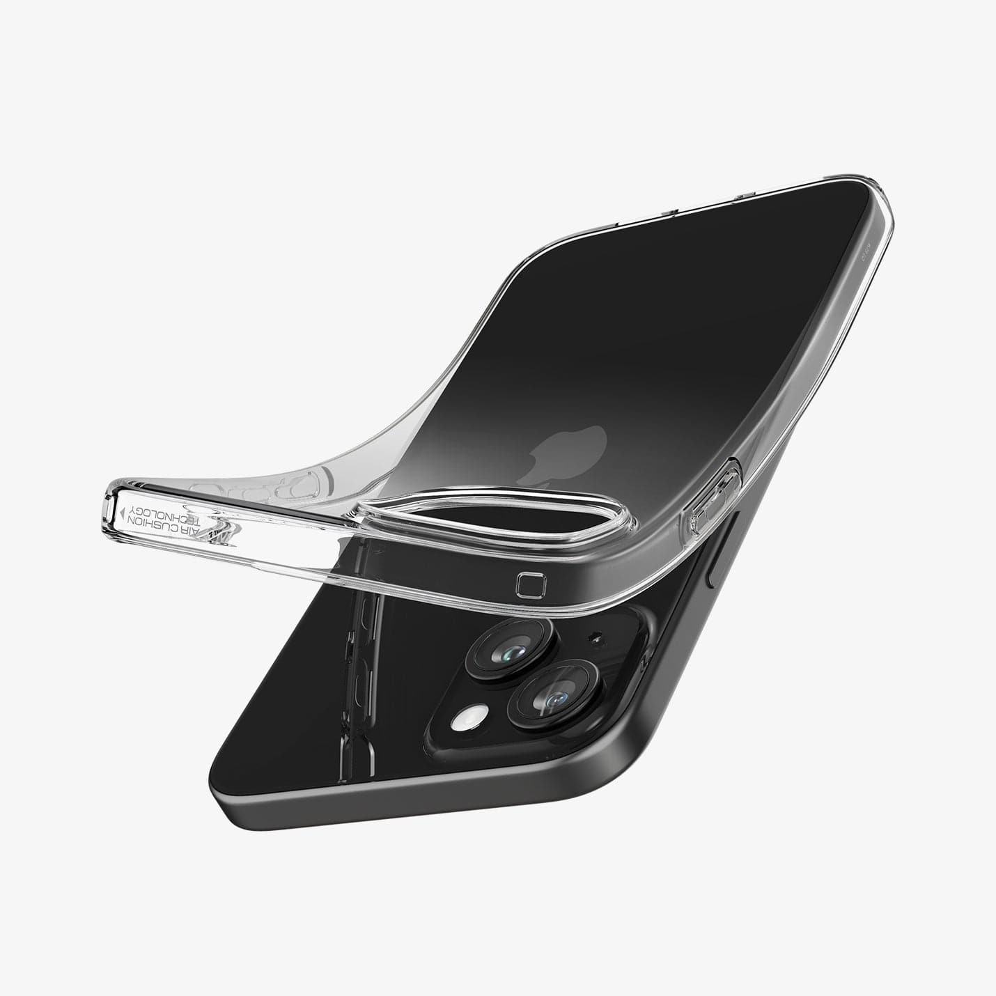 ACS06557 - iPhone 15 Pro Max Case Liquid Crystal in crystal clear showing the back