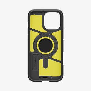 Spigen iPhone 16 Pro Tough Armor T AI MagFit case in Black - interior impact foam and magnetic ring