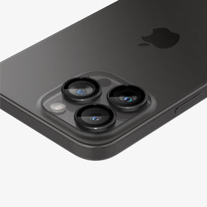 Spigen iPhone 15 Pro Max / 15 Pro Lens Protector – Optik Pro EZ Fit – Black product image 2