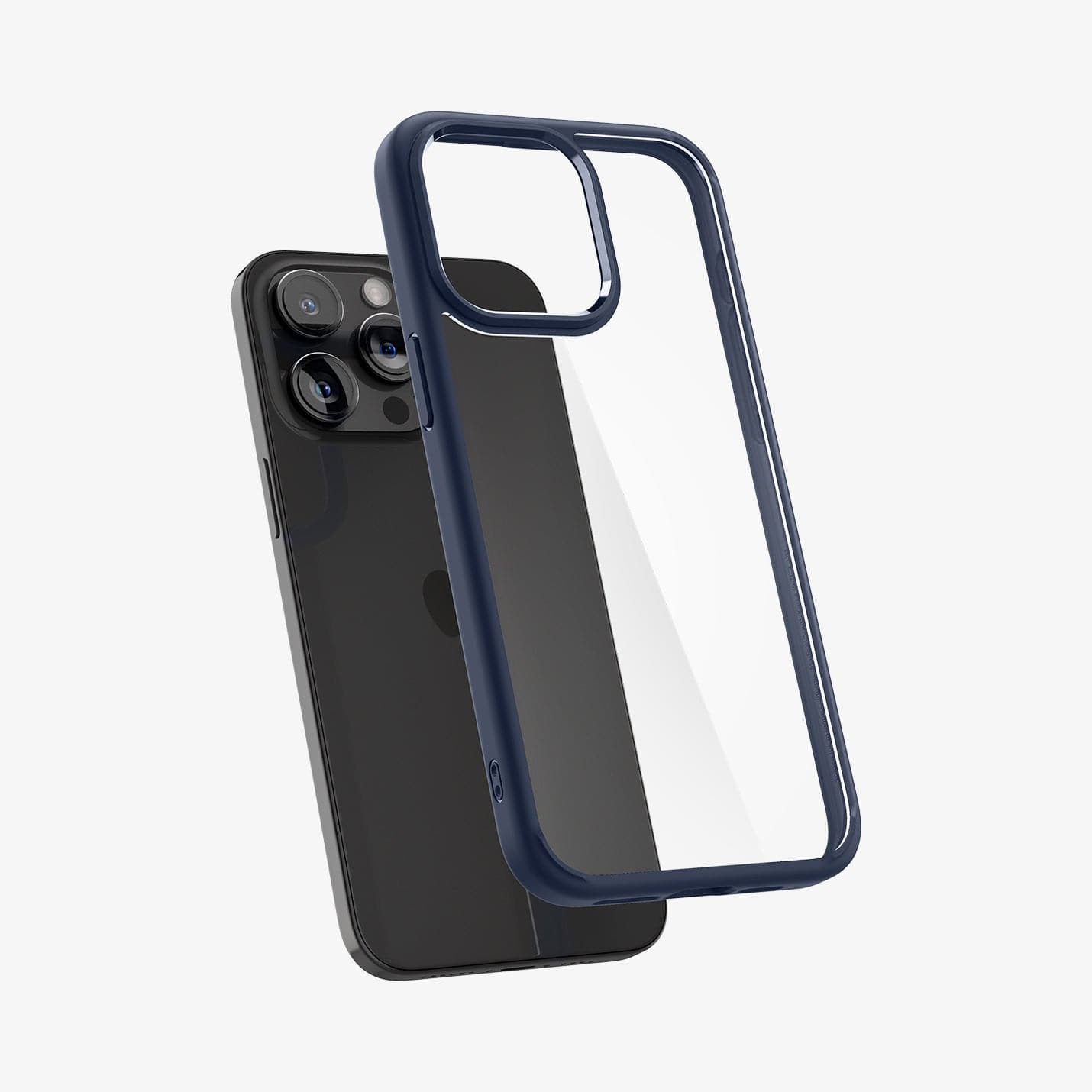 ACS07209 - iPhone 15 Series Ultra Hybrid Case in Natural Titanium showing the back 