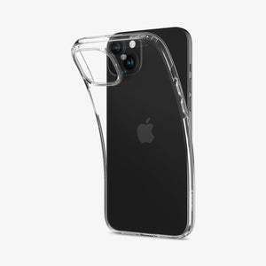 ACS06557 - iPhone 15 Pro Max Case Liquid Crystal in crystal clear showing the back