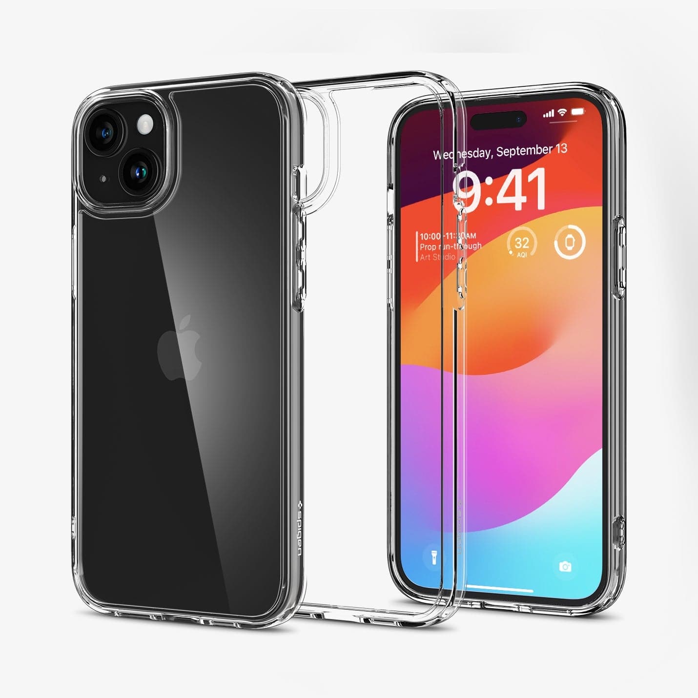 Spigen Ultra Hybrid case for iPhone 15 Plus in Crystal Clear – detail image 1