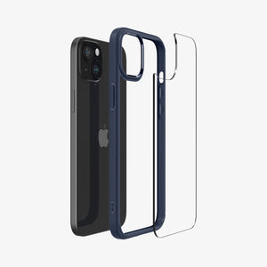Spigen Ultra Hybrid case for iPhone 15 Plus in Navy Blue – detail image 3