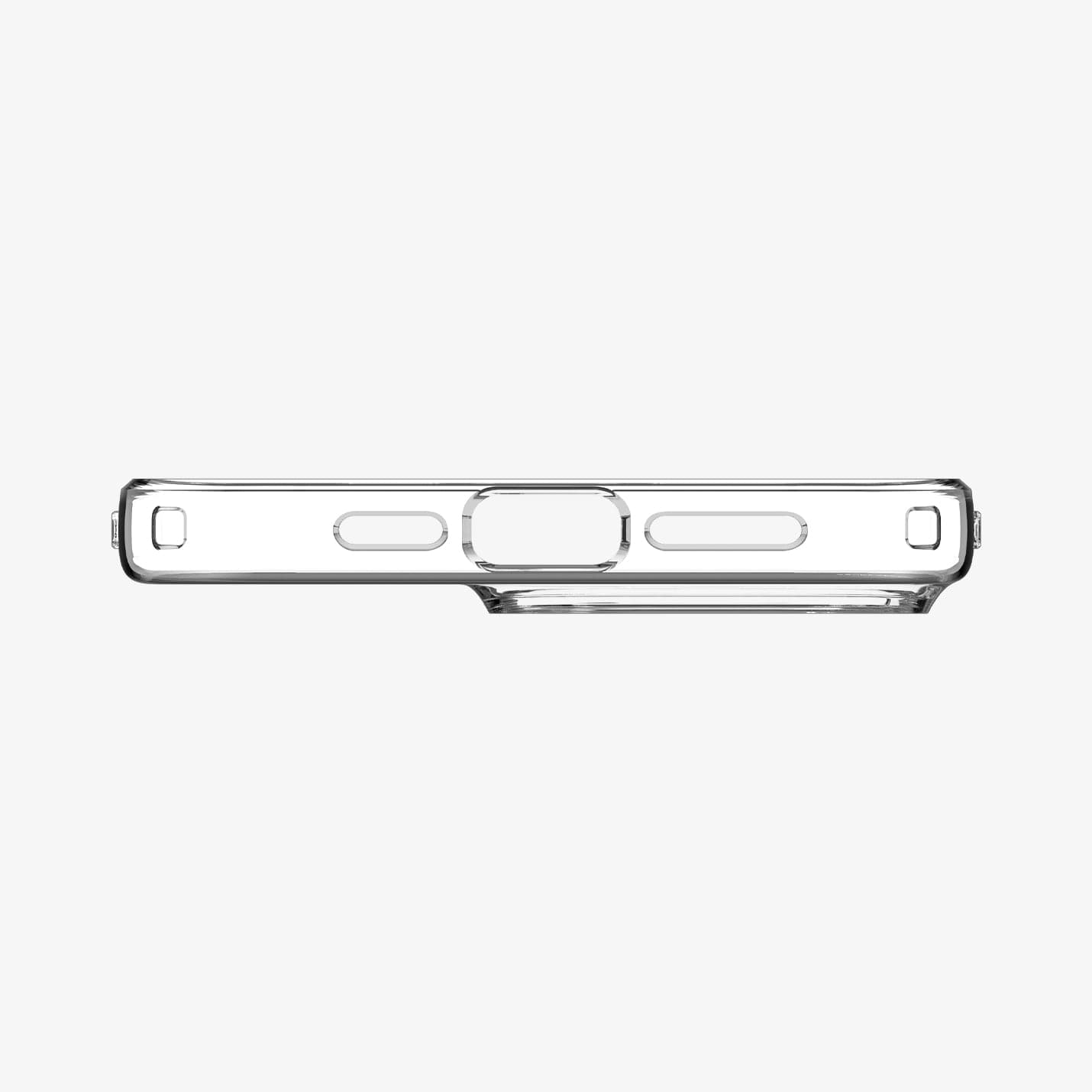 ACS06557 - iPhone 15 Pro Max Case Liquid Crystal in crystal clear showing the back
