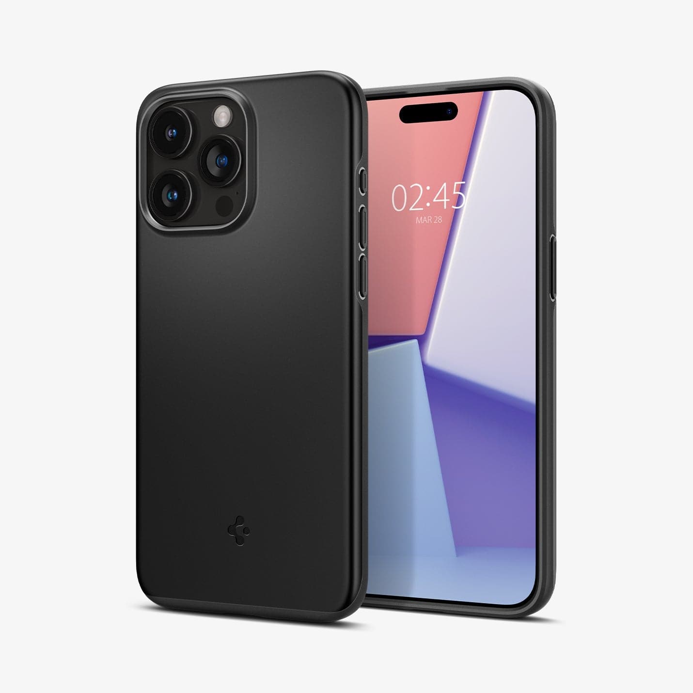 Spigen Thin Fit case for iPhone 15 Pro Max in Black – detail image 1
