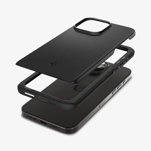 Spigen Thin Fit case for iPhone 15 Pro Max in Black – detail image 2