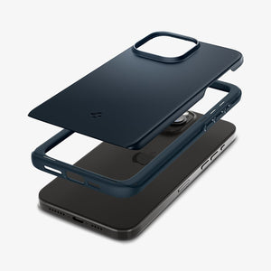 Spigen Thin Fit case for iPhone 15 Pro Max in Metal Slate – detail image 2