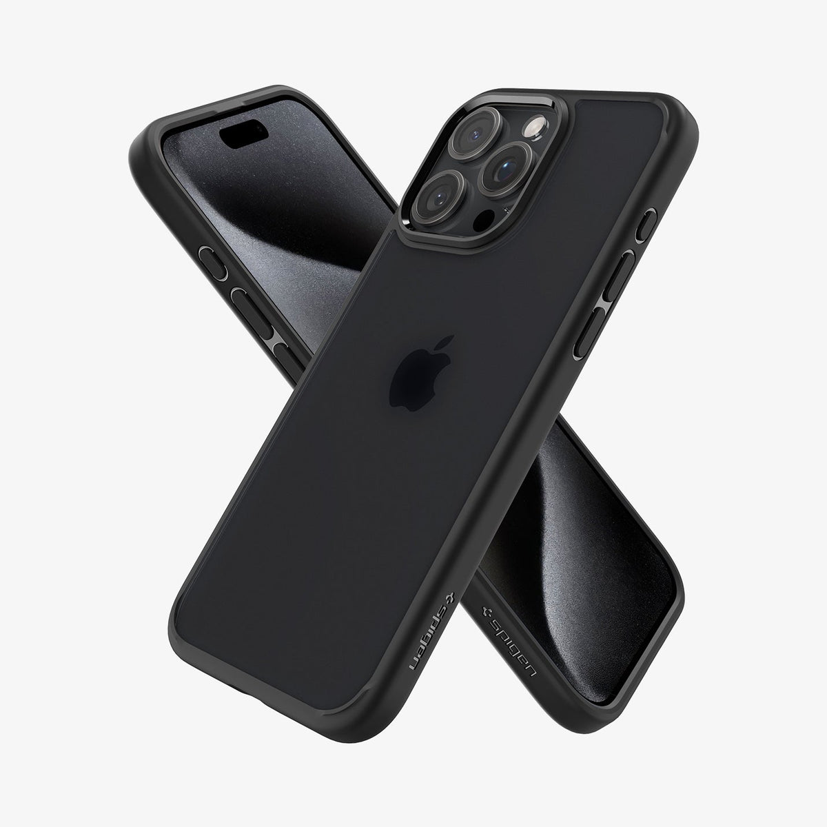 Spigen Ultra Hybrid Matte case for iPhone 15 Pro Max in Frost Black – detail image 3