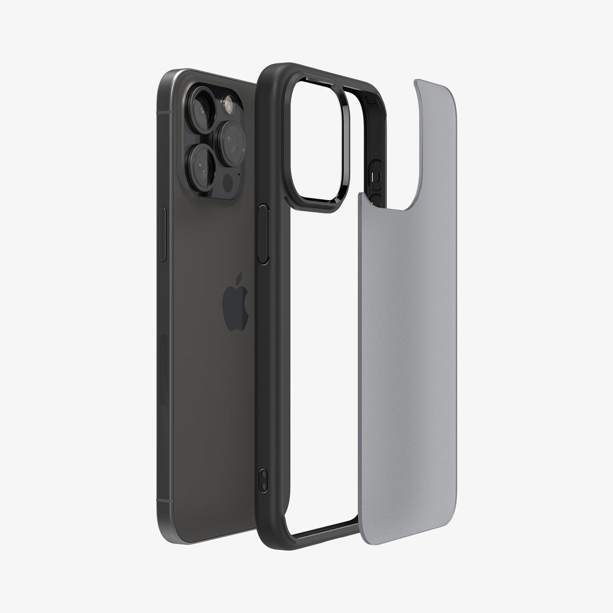 Spigen Ultra Hybrid Matte case for iPhone 15 Pro Max in Frost Black – detail image 4