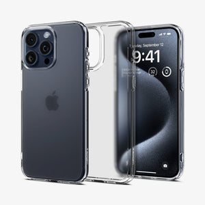 Spigen Ultra Hybrid Matte case for iPhone 15 Pro Max in Frost Clear – detail image 1
