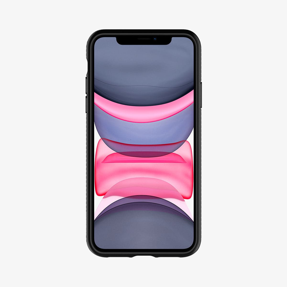 075CS27134 - iPhone 11 Pro Max Case Liquid Air in matte black showing the back