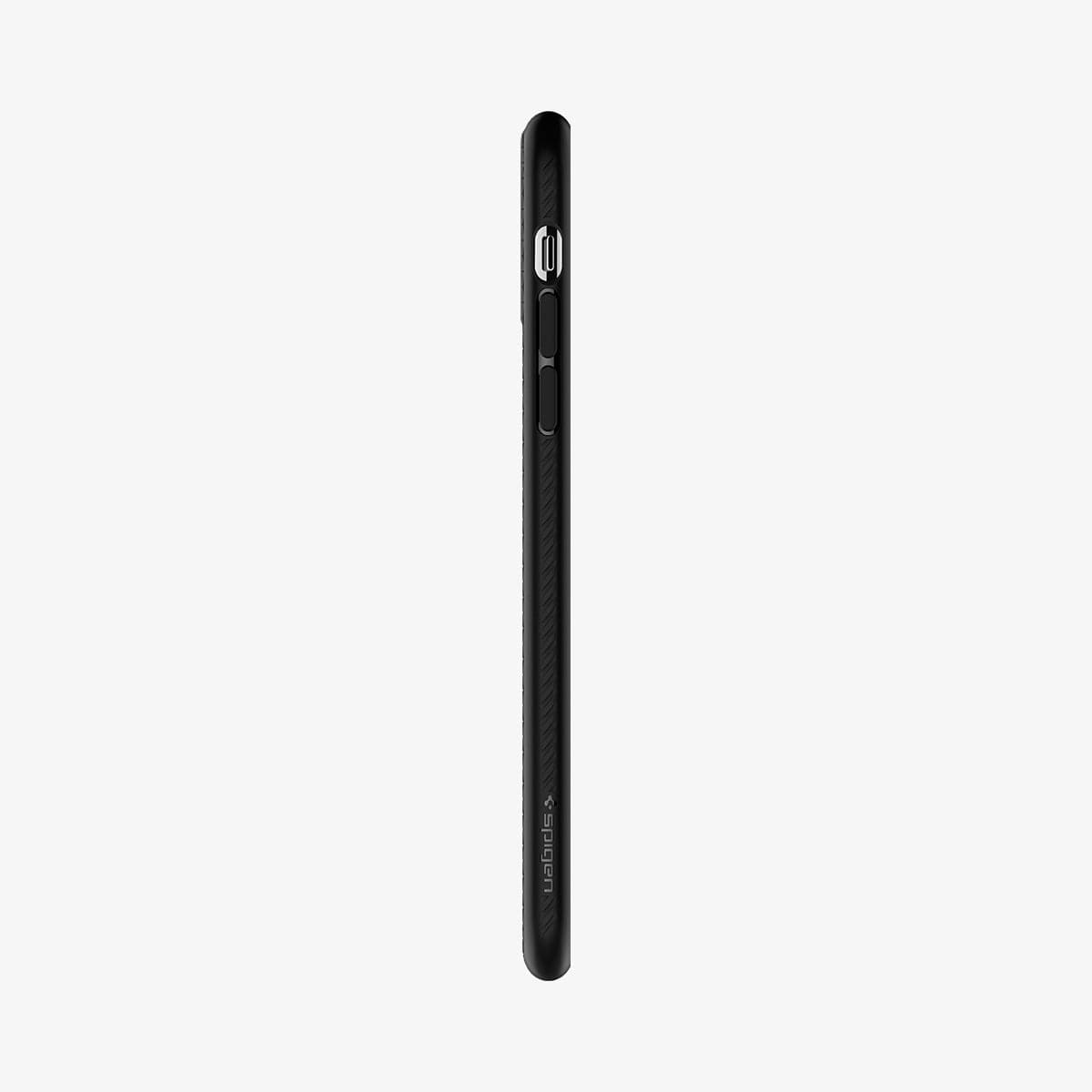 075CS27134 - iPhone 11 Pro Max Case Liquid Air in matte black showing the back