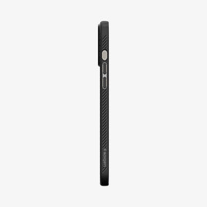Spigen Liquid Air case for iPhone 13 Pro Max in Matte Black – volume-button side profile