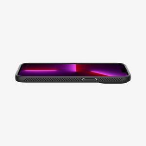 Spigen Liquid Air case for iPhone 13 Pro in Matte Black – bottom edge profile