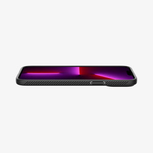 Spigen Liquid Air case for iPhone 13 Pro Max in Matte Black – bottom edge profile