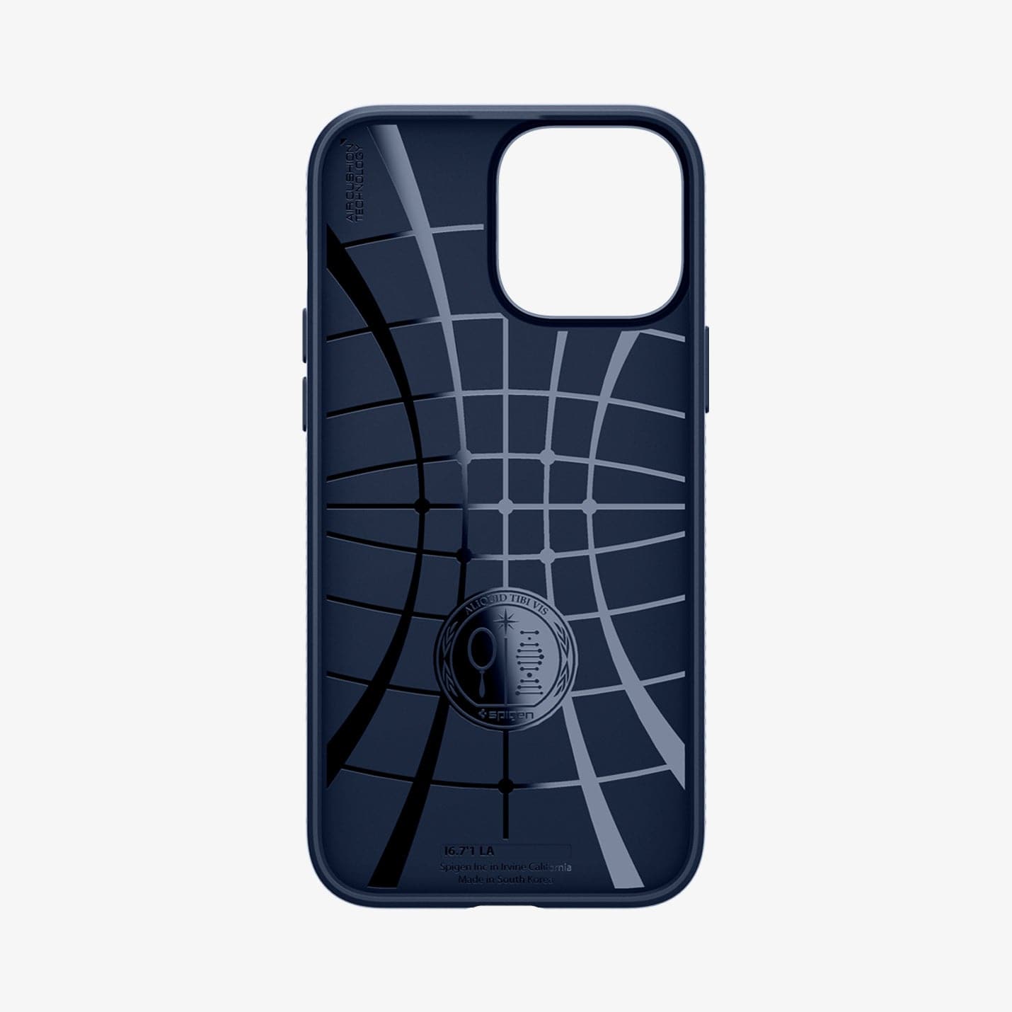 Spigen Liquid Air case for iPhone 13 Pro Max in Navy Blue – interior Air Cushion structure