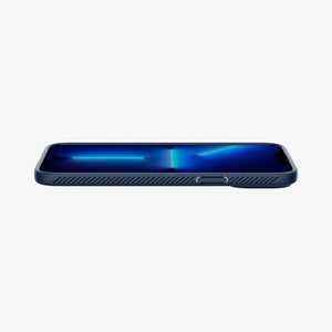 Spigen Liquid Air case for iPhone 13 Pro Max in Navy Blue – bottom edge profile