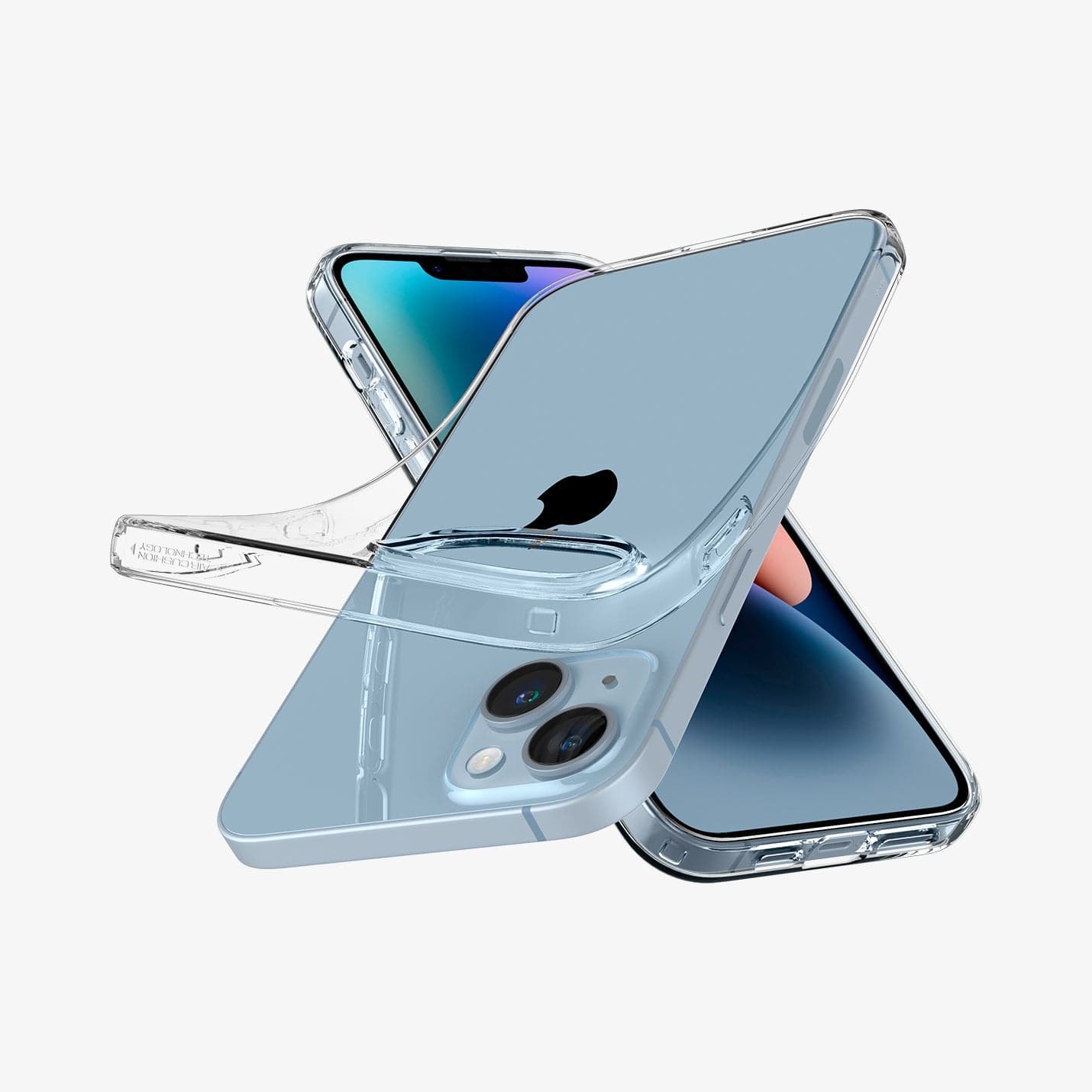 ACS04809 - iPhone 14 Pro Max Case Liquid Crystal in crystal clear showing the back