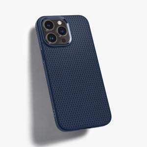 ACS04813 - iPhone 14 Pro Max Case Liquid Air in matte black showing the back