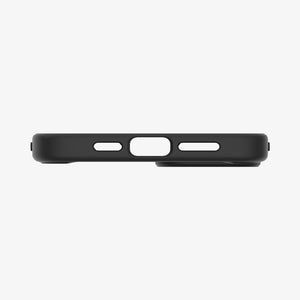 Spigen iPhone 14 Plus Case – Ultra Hybrid Matte in Frost Black – charging-port and speaker cutouts