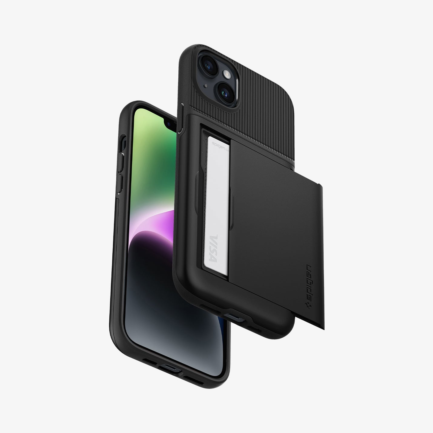 ACS04835 - iPhone 14 Pro Max Case Slim Armor CS in black showing the back