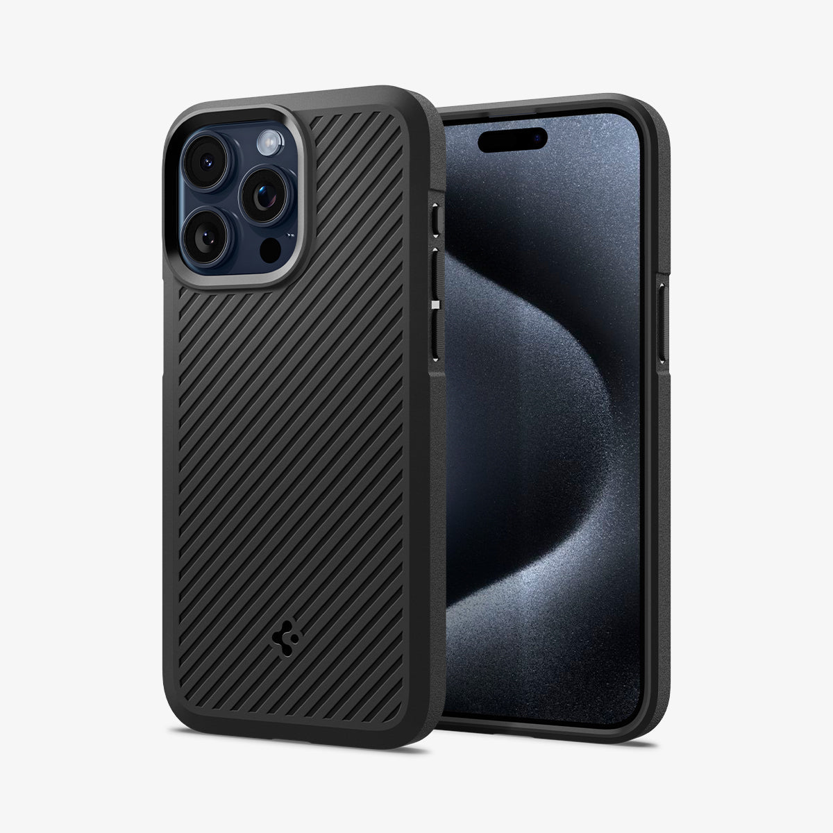 Spigen Core Armor case for iPhone 15 Pro Max in Matte Black – detail image 1