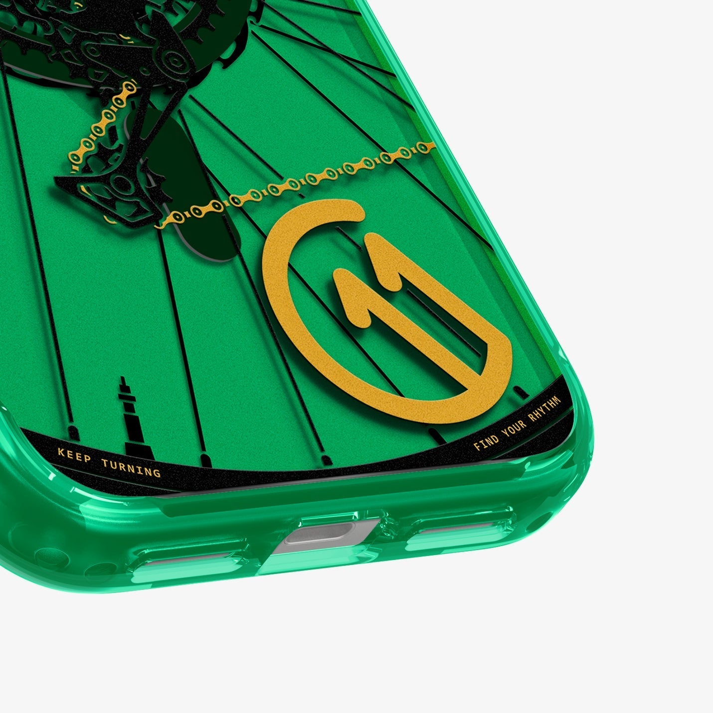 Spigen c11 Cadence case layered cycling artwork and Camera Control detail
