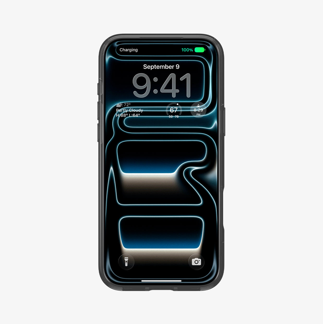 Spigen c11 Signal case front view on iPhone 17 Pro