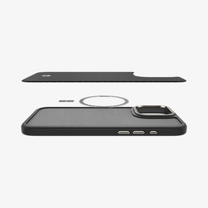 Spigen Enzo Aramid MagFit case in Black Natural for iPhone 16 Pro - layered magnetic construction
