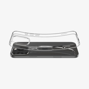 Spigen iPhone 16 Pro Liquid Crystal case above the phone – flexible fit